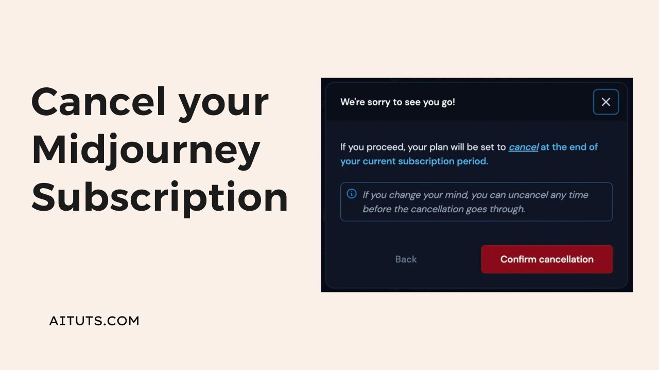 How to Cancel your Midjourney Subscription, AiTuts, cancel by messaging the bot