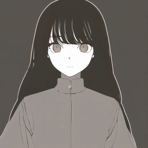 1girl masterpiece black hair flat color s 121000