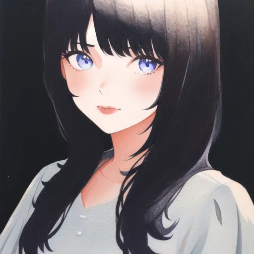 1girl masterpiece black hair gouache s 121000