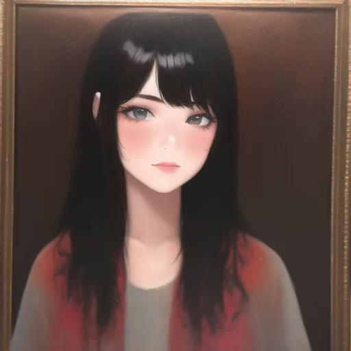 1girl masterpiece black hair oil painting s 121000