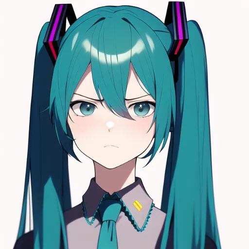 unamused hatsune miku masterpiece detailed s 2794674670