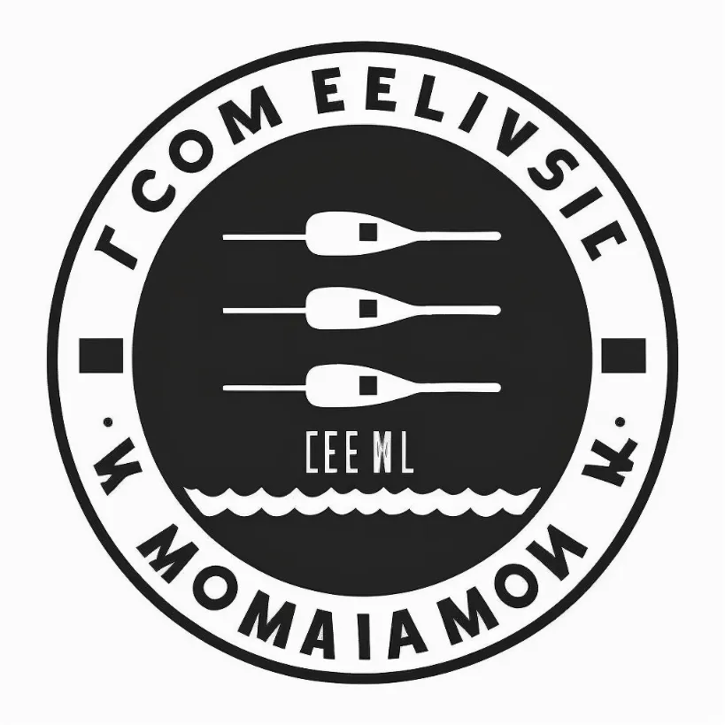 Generated round emblem for a college rowing team.
