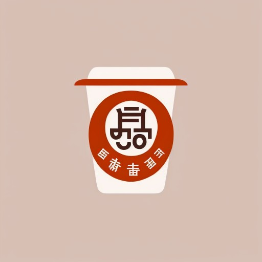 Logo of a coffee cup, in a minimalist Japanese style.