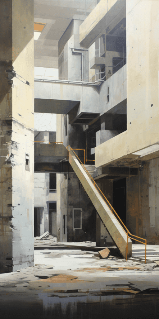 A similar image of stairs at a 1:2 aspect ratio.